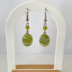 3 for $12 🩷 Bundle Green Glass Bead Dangle Earrings